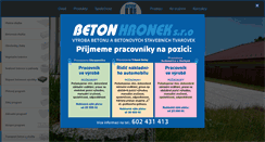 Desktop Screenshot of betonhronek.cz